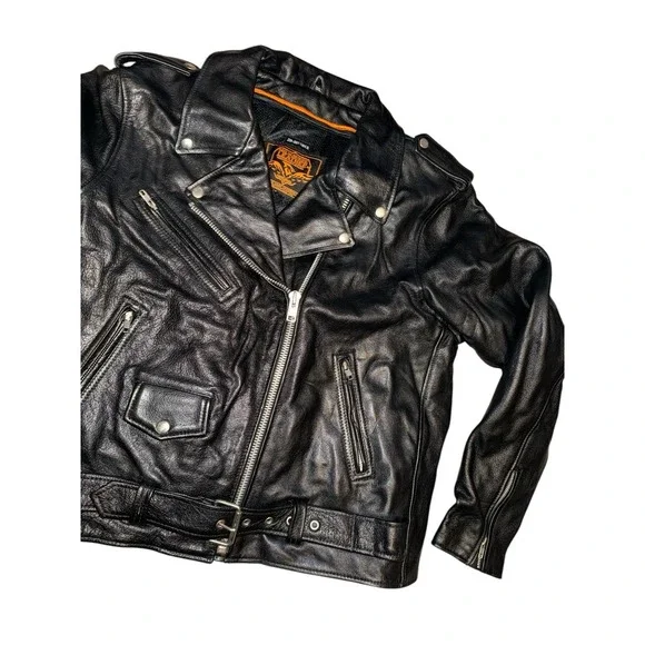Milwaukee Leather Women's 3XL‎Leather Jacket Zip Liner Biker Retro Punk Belted